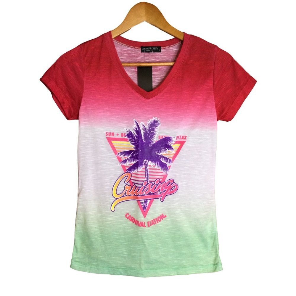 Womens Cruise T shirt Carnival Elation Cruising Size S